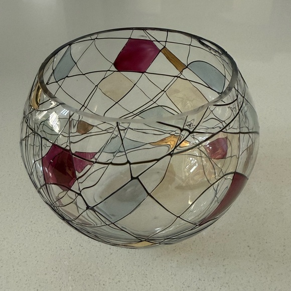 Partylite Stained Glass‎ Mosaic Calypso Candy Dish Candle Holder - Picture 5 of 5